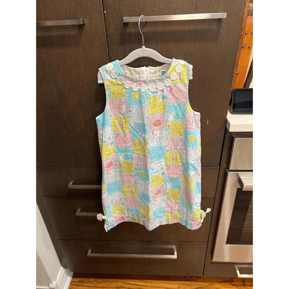 Lilly pultizer Shift‎ Dress Zodiac Pastels Lace girls size 10